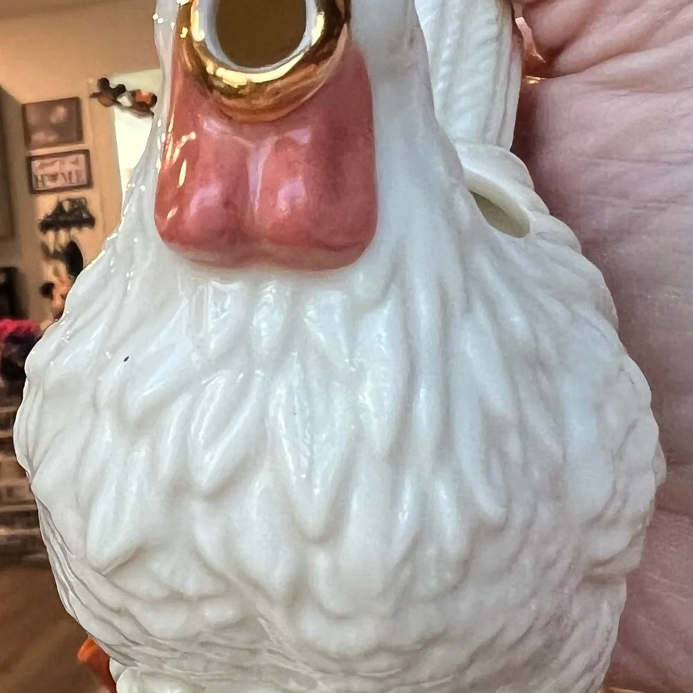 Lenox Rise ‘n’ Shine Rooster Creamer  Fine Ivory China 24K Gold Accents VTG